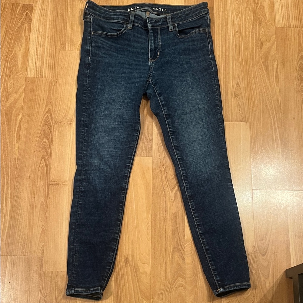 American Eagle Outfitters Women's Deep Indigo Stretch Skinny Jegging Jeans